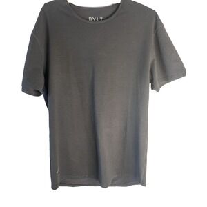 BYLT Men T Shirt L Gray Drop Cut Luxe Short Sleeve Top Cotton Blend Everyday